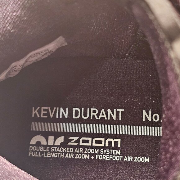 NIKE Kevin Durant KD Air Zoom Men's  US 8 EUR 41 CT6707-991 Authenticated  EUC - Picture 10 of 16